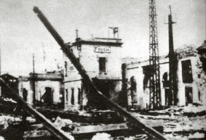 Stazione dopo i bombardamenti