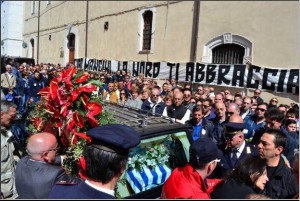 I funerali di Franco Mancini a Manfredonia (foto manfredonianews)